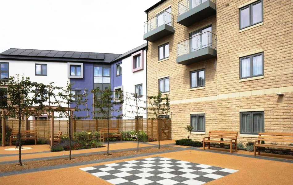 Patio area at Fern House, Bingley BD16 4FA