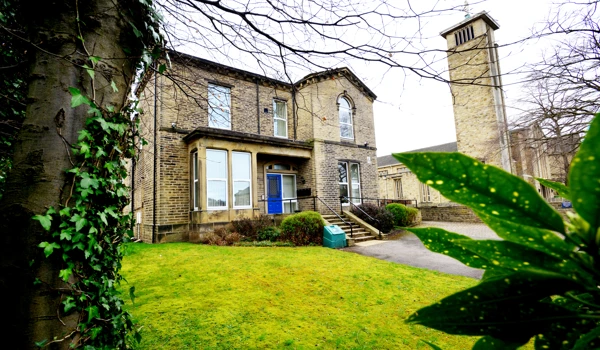 The front garden of Kirkview, Shipley BD18 3LU